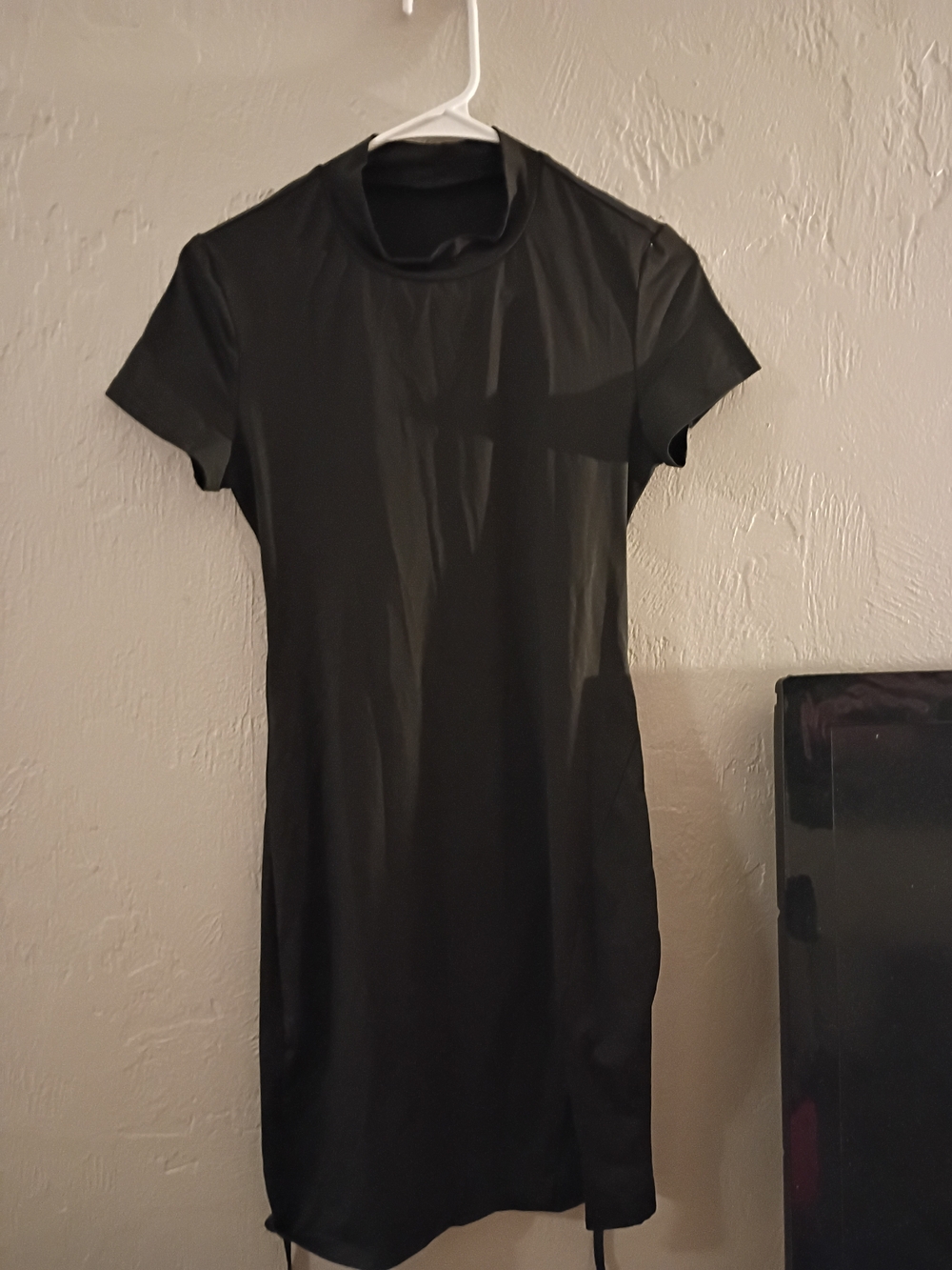 Classic Black Short-Sleeve Mini Dress